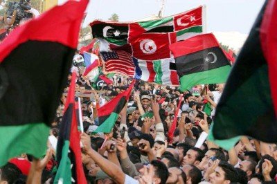 Festejos en Libia