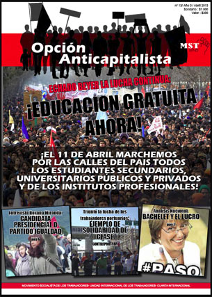 Edición de Abril de 2013 de nuestro periódico Opción Anticapitalista
