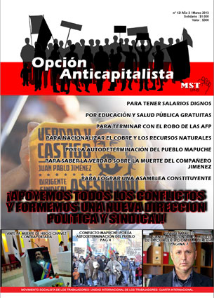 Edición de Marzo de 2013 de nuestro periódico Opción Anticapitalista