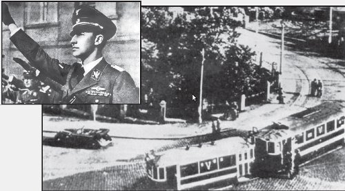 El auto de Heydrich, después del atentado. Reinhard Heydrich murió ocho días después