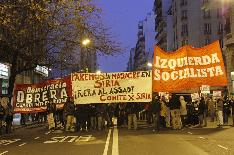Argentina: Marcha estudiantil y de la izquierda en apoyo al pueblo Sirio