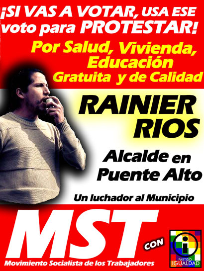 Chile: Rainier Rios candidato a Alcalde la comuna de Puente Alto
