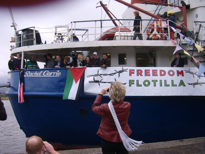 Rachel Corrie: bautizaron con su nombre al barco de bandera irlandesa que acompañó al Mavi Marmara en la 1° Flotilla de la Libertad en 2010