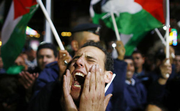 Millones de palestinos salieron a festejar en Gaza y Cisjordania además de miles de activistas en todo el mundo