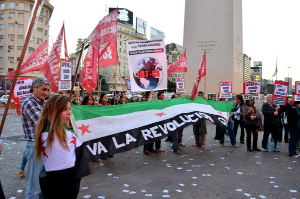 Acto en buenos Aires en apoyo a la Revolución Siria