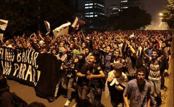 Brasil: cientos de miles de manifestantes ganan las calles contra el aumento de tarifas del transporte y los gastos por la copa del mundo