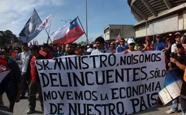 Chile ¡Viva la gran huelga de los portuarios!