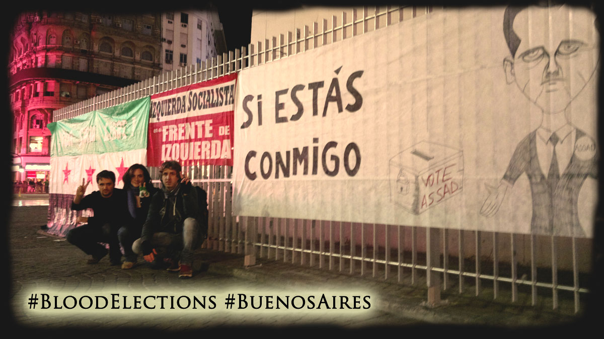 Actividad en Buenos Aires de repudio a las Elecciones de Sangre en Siria