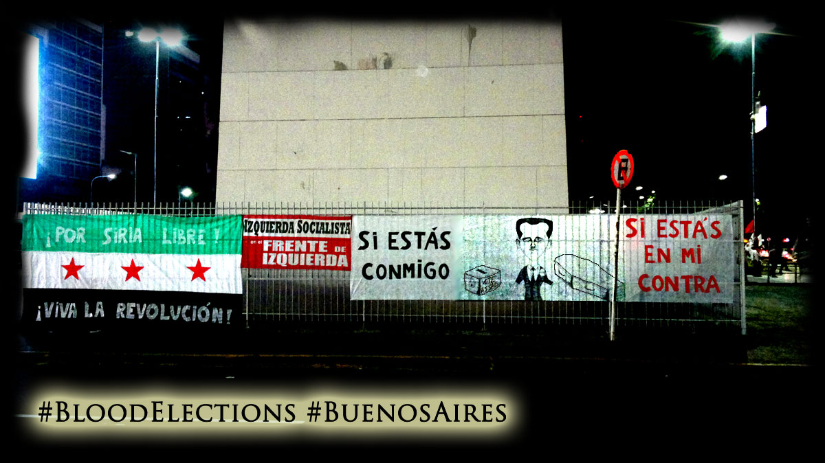 Actividad en Buenos Aires de repudio a las Elecciones de Sangre en Siria