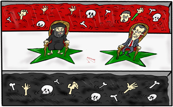 El Estado Islámico, Assad y EE UU son hermanos siameses; para librarse de uno hay que librarse de los tres.