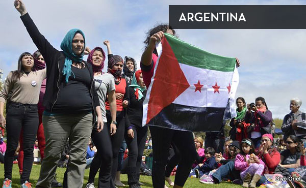 Actividad en la ciudad de Mar del Plata, Argentina en el marco del XXX Encuentro Nacional de Mujeres