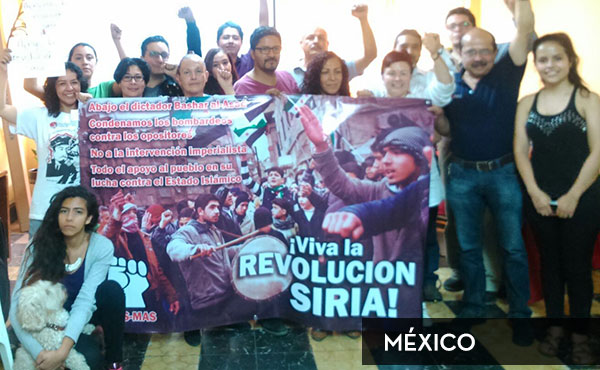 Charla sobre la revolución siria y la crisis de los refugiados organizada en México por el POS-MAS