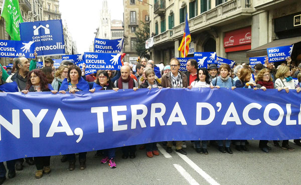 Barcelona, Estado Español: 500.000 marchan en favor de los refugiados