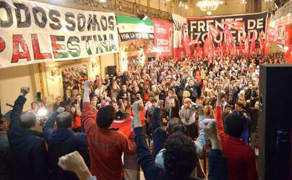 Acto en solidaridad con el pueblo palestino en 2014