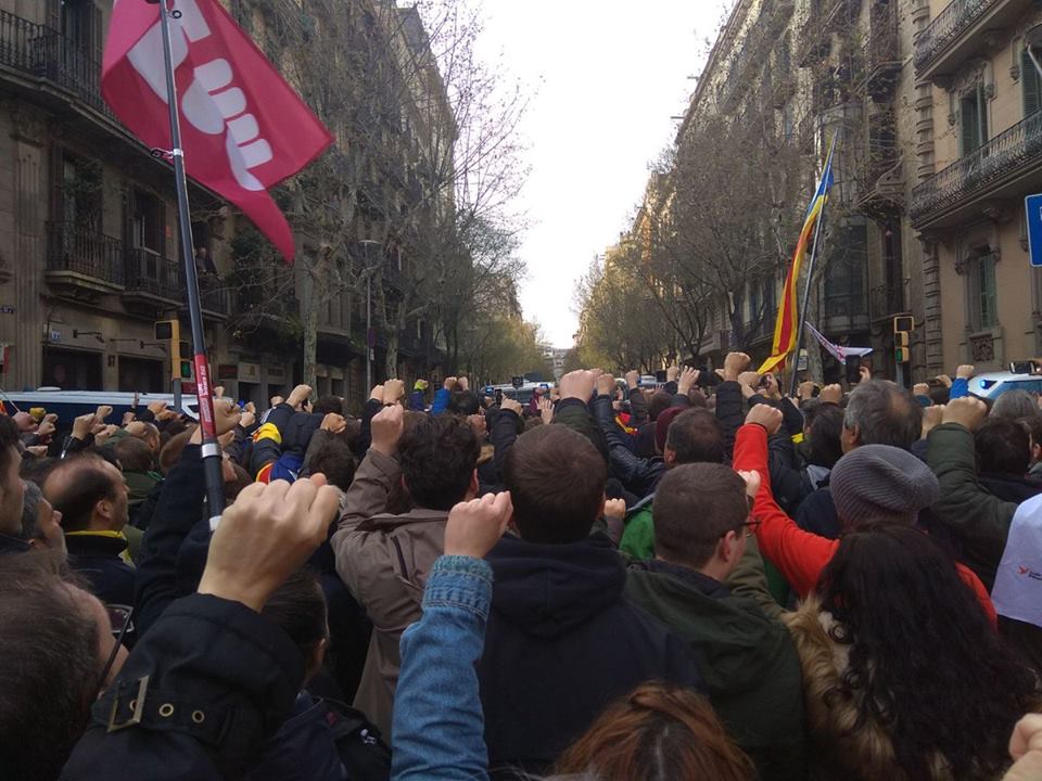 La respuesta del pueblo Catalán ante la detención de Puigdemont
