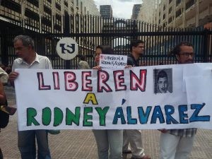 Concentración en Caracas por la libertad de Rodney Alvarez