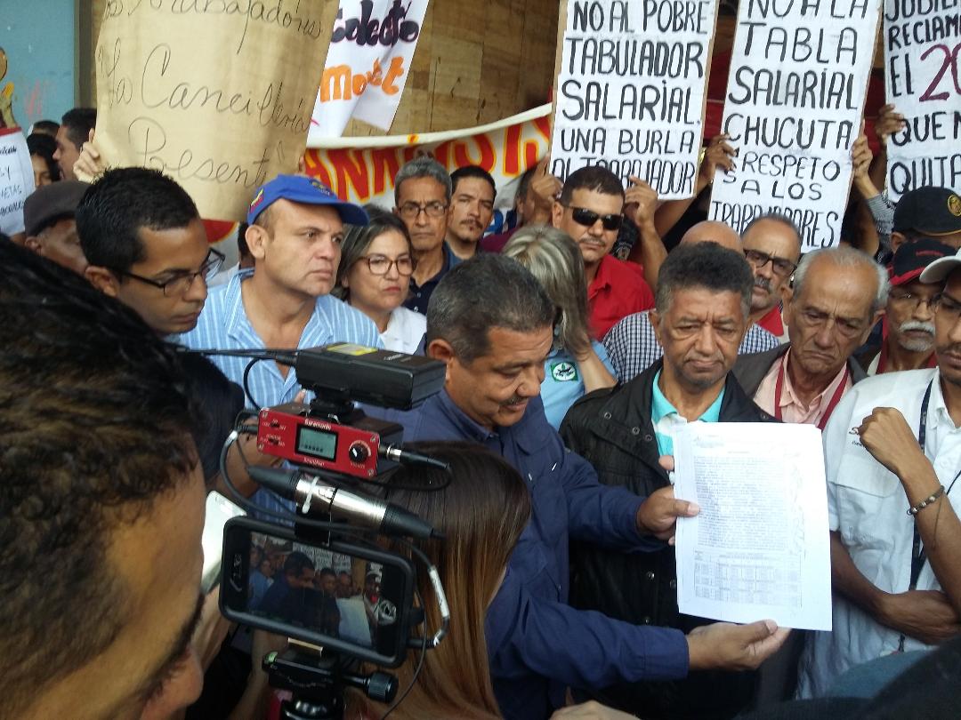 Venezuela movilizacion contra tabla salarial