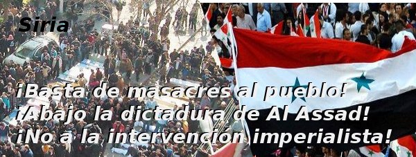 Siria: ¡Basta de masacres al pueblo!