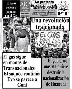 Periódico La Protesta - Boletín Especial a 10 años de la rebelión popular por el gas
