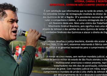 Já são 3 os reintegrados de 5 demitidos