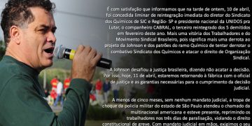 Já são 3 os reintegrados de 5 demitidos