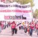 Columna del Frente Obrero en el 1 de mayo en Turquía