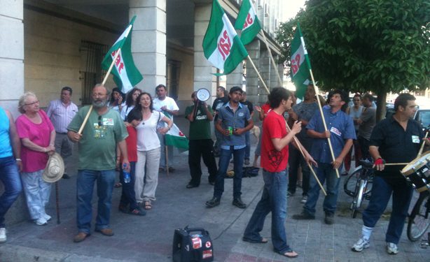 Concentración de protesta por la libertad de Diego Cañamero