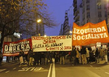Argentina: Marcha estudiantil y de la izquierda en apoyo al pueblo Sirio
