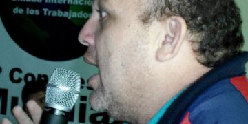 José Bodas - Secretario General de la Federación Unitaria de Trabajadores Petroleros de Venezuela saluda al IV Congreso mundial de la UIT-CI