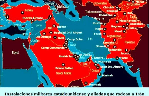 Bases militares de EEUU y sus aliados alrededor de Iran