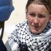 Rachel Corrie en una entrevista con la television saudita el 14 de marzo de 2003, dos días antes de que la mataran. Photograph: Lorenzo Scaraggi/Getty Images