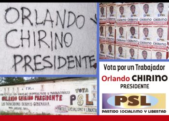 Imágenes de la campaña callejera de Orlando Chirino y el PSL