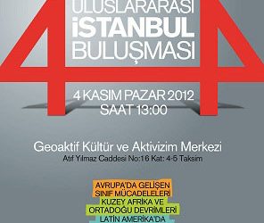 Afiche de convocatoria al Encuentro Internacional en Estambul, Turquía