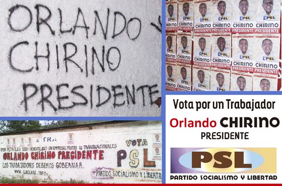 Imágenes de la campaña callejera de Orlando Chirino y el PSL