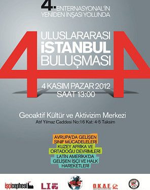 Afiche de convocatoria al Encuentro Internacional en Estambul, Turquía