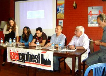 Mesa del Encuentro y acto obrero Internacional