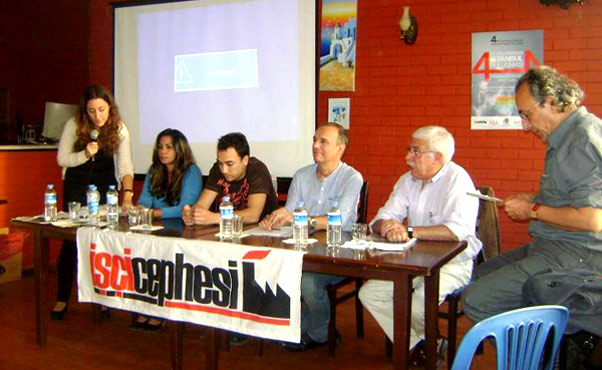 Mesa del Encuentro y acto obrero Internacional