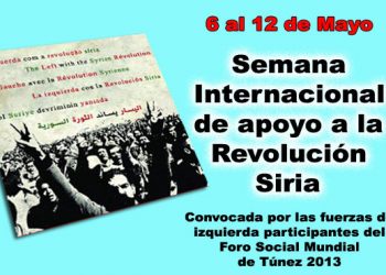 Las fuerzas de izquierda participantes del FSM convocan en todo el mund0 a movilizarse en apoyo a la Revolución Siria