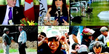 Cristina con el Presidente de la Barrick Gold, Peter Munk; Néstor Kirchner con Lázaro Báez; La presidenta con la gorrita de la Verde de Pedraza; El gobierno fue corresponsable de la masacre de Once y no hizo las obras que hubieran evitado las muertes por las inundaciones