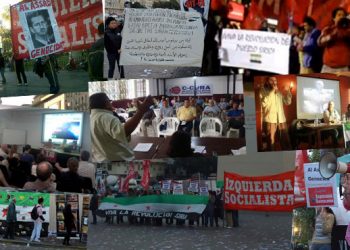 Entre los días 6 y 12 de Mayo distintas organizaciones de la izquierda mundial realizamos actos, charlas y concentraciones en apoyo a la Revolución Siria en varias ciudades del mundo