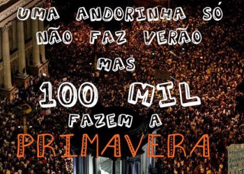 "Una golondrina no hace verano.... pero 100.000 hacen una primavera" imágen de las movilizaciones en Rio de Janeiro, Brasil