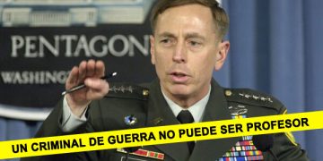 Los estudiantes de la Universidad de la Ciudad de Nueva York se oponen a la designación como profesor de David Petraeus por ser un criminal de guerra responsable de torturas, violaciones, ejecuciones arbitarias, etc.