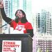 La nueva concejala Kshama Sawant.