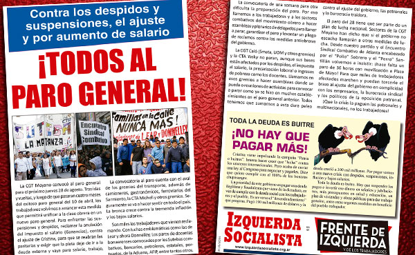 Contra los despidos y suspensiones, el ajuste y por aumento de salario