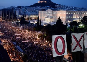 Los trabajadores, la juventud, los sectores populares y la izquierda han salido a la calle a repudiar, una vez más, a la Troika y llamando al NO. Nos sumamos y nos solidarizamos con ese llamado.