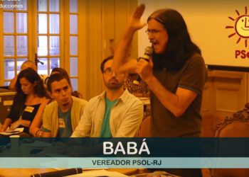 El Concejal de Río de Janeiro por el PSOL, Babá, realizó una plenaria de su mandato frente unas 150 personas el pasado 6/5/2016.