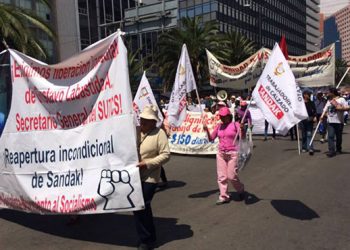 El Sindicato Único de Trabajadores de Calzado Sandak lleva más de cuatro años de lucha por la reapertura de la planta en Calculalpan, Tlaxcala (México).