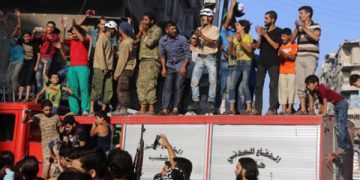 Festejos tras romper el cerco en Alepo