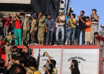 Festejos tras romper el cerco en Alepo