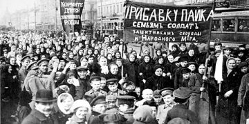 Las mujeres dando comienzo a la revolución de febrero